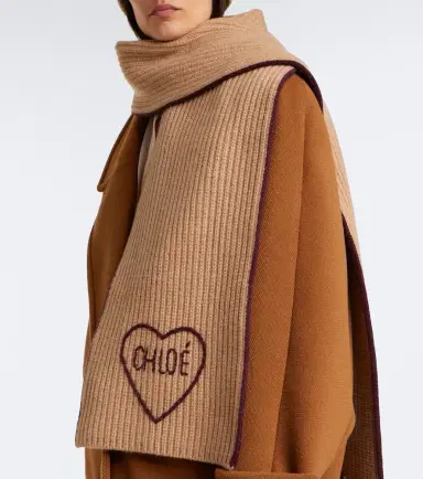 Chloé Chloé Chloé Encaur wool and cashmere scarf | Thumbnail 5