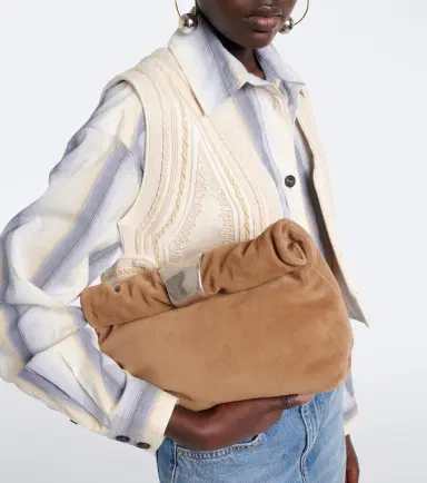 Staud Puff Small suede clutch | Thumbnail 6