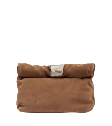 Staud Puff Small suede clutch | Thumbnail 1