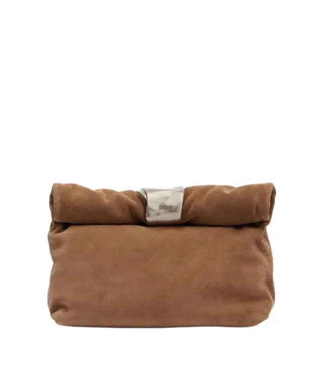 Puff Small suede clutch