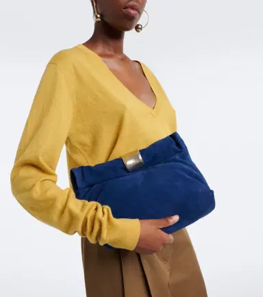 Staud Puff Small suede clutch | Thumbnail 6