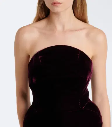 Mugler Velvet bustier gown | Thumbnail 4 Mugler Velvet bustier gown | Thumbnail 4