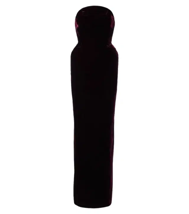 Mugler Velvet bustier gown