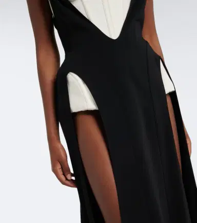 Mugler re/edit Jeu de Paume crêpe gown | Thumbnail 2 Mugler re/edit Jeu de Paume crêpe gown | Thumbnail 2