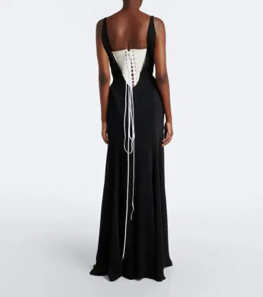 Mugler re/edit Jeu de Paume crêpe gown | Thumbnail 5 Mugler re/edit Jeu de Paume crêpe gown | Thumbnail 5
