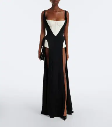 Mugler re/edit Jeu de Paume crêpe gown | Thumbnail 6 Mugler re/edit Jeu de Paume crêpe gown | Thumbnail 6