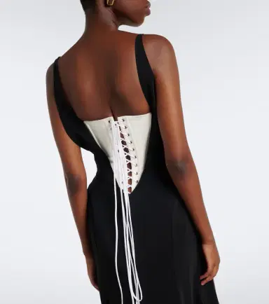 Mugler re/edit Jeu de Paume crêpe gown | Thumbnail 7 Mugler re/edit Jeu de Paume crêpe gown | Thumbnail 7