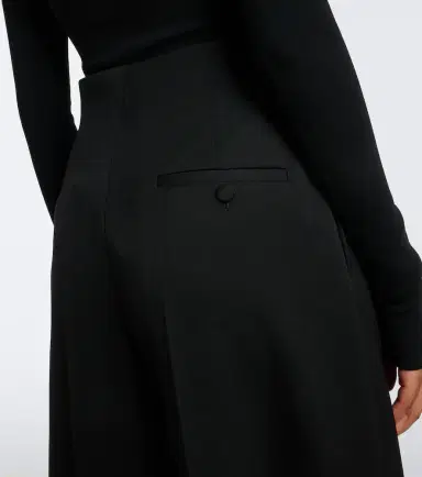Mugler Pleated virgin wool wide-leg pants | Thumbnail 6