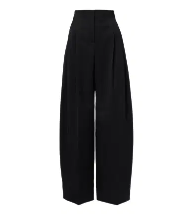 Mugler Pleated virgin wool wide-leg pants | Thumbnail 1