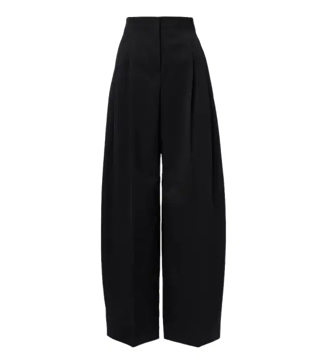 Mugler Pleated virgin wool wide-leg pants