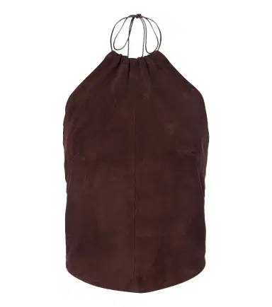 STOULS Rosie halterneck suede top | Thumbnail 1