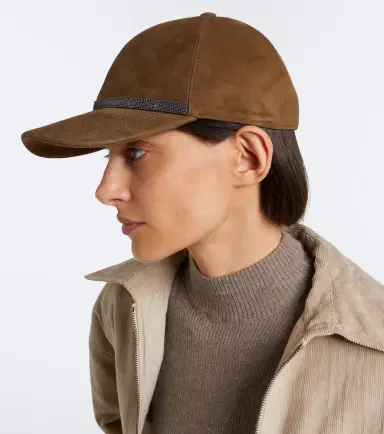 Brunello Cucinelli Monili suede baseball cap | Thumbnail 4