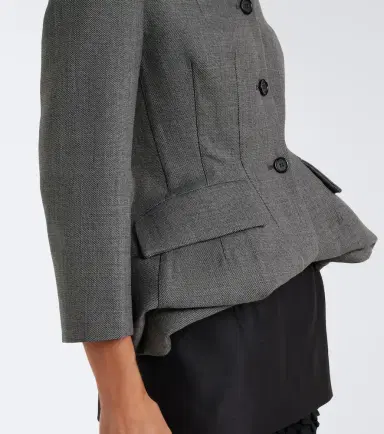 Magda Butrym Peplum virgin wool blazer | Thumbnail 6 Magda Butrym Peplum virgin wool blazer | Thumbnail 6