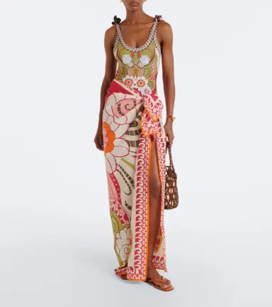 La DoubleJ Printed cotton beach cover-up | Thumbnail 5