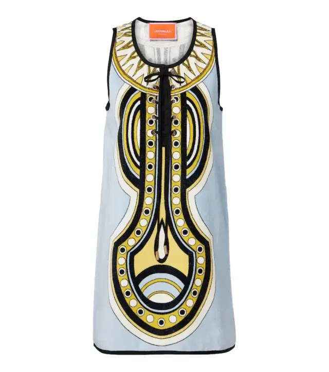 La DoubleJ Totem printed cotton minidress