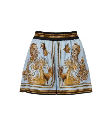 La DoubleJ Pull-Up printed silk twill shorts | Thumbnail 1