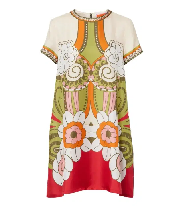 La DoubleJ Mini Swing printed silk minidress