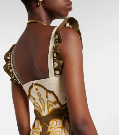 La DoubleJ Gingerbread cotton-blend midi dress | Thumbnail 2