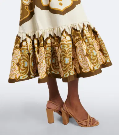 La DoubleJ Gingerbread cotton-blend midi dress | Thumbnail 3