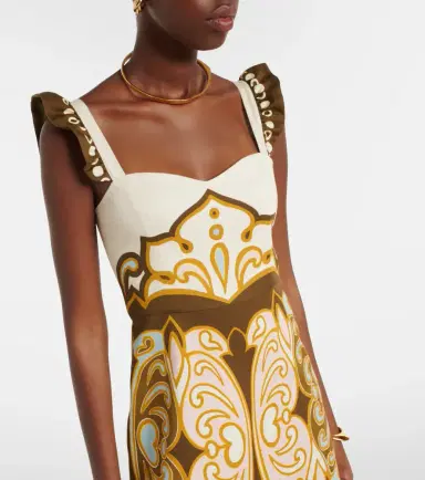 La DoubleJ Gingerbread cotton-blend midi dress | Thumbnail 4