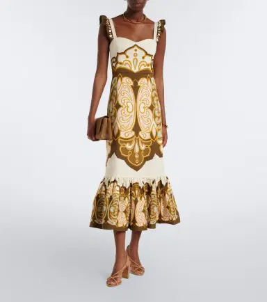 La DoubleJ Gingerbread cotton-blend midi dress | Thumbnail 5