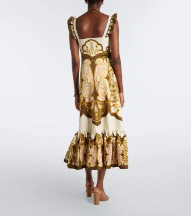 La DoubleJ Gingerbread cotton-blend midi dress | Thumbnail 6