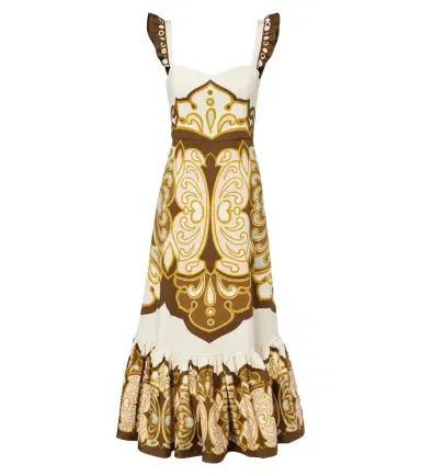 La DoubleJ Gingerbread cotton-blend midi dress | Thumbnail 1