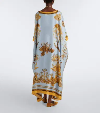 La DoubleJ Square printed silk twill kaftan | Thumbnail 2