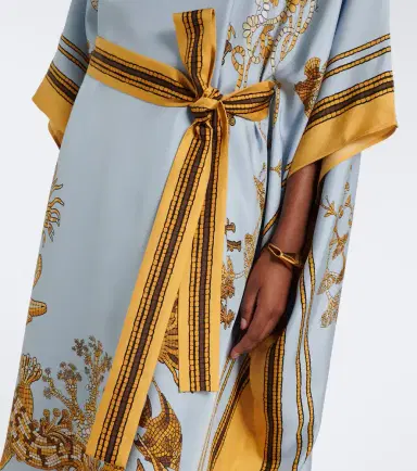 La DoubleJ Square printed silk twill kaftan | Thumbnail 3