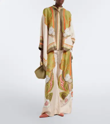 La DoubleJ Floral silk twill palazzo pants | Thumbnail 6 La DoubleJ Floral silk twill palazzo pants | Thumbnail 6