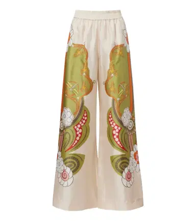 La DoubleJ Floral silk twill palazzo pants | Thumbnail 1 La DoubleJ Floral silk twill palazzo pants | Thumbnail 1