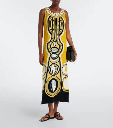 La DoubleJ Totem printed cotton midi dress | Thumbnail 2