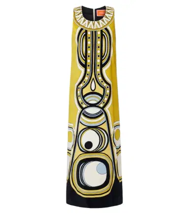 La DoubleJ Totem printed cotton midi dress | Thumbnail 1