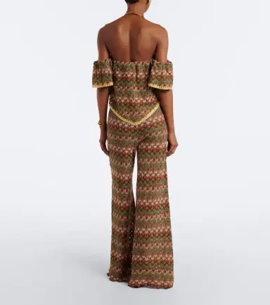La DoubleJ Embroidered cotton-blend palazzo pants | Thumbnail 2
