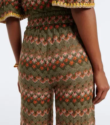 La DoubleJ Embroidered cotton-blend palazzo pants | Thumbnail 5