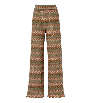 La DoubleJ Embroidered cotton-blend palazzo pants | Thumbnail 1