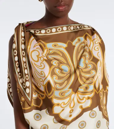 La DoubleJ Full-On printed silk twill top | Thumbnail 3