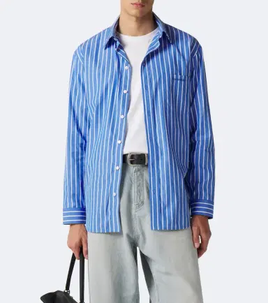 Balenciaga Striped cotton poplin shirt | Thumbnail 3