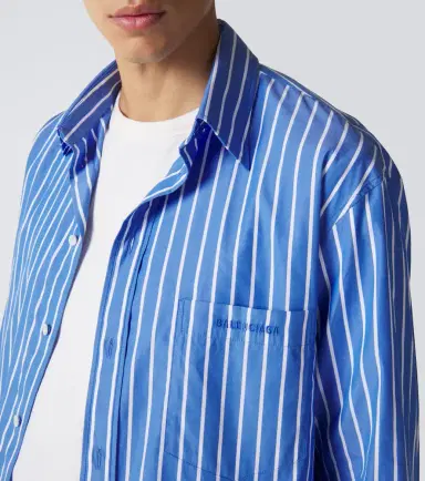 Balenciaga Striped cotton poplin shirt | Thumbnail 4