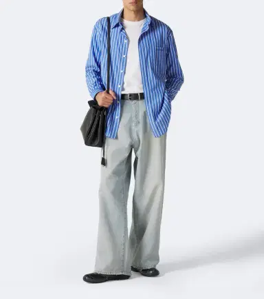 Balenciaga Striped cotton poplin shirt | Thumbnail 5
