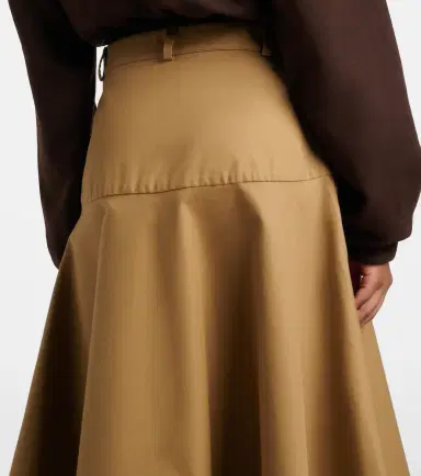 Balenciaga Cotton twill midi skirt | Thumbnail 2