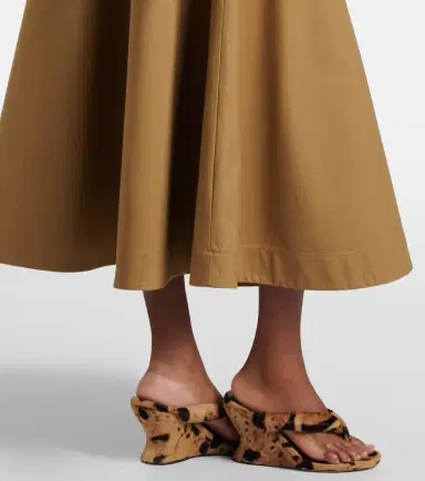 Balenciaga Cotton twill midi skirt | Thumbnail 3