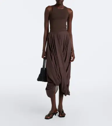 TOTEME Cotton-blend jersey midi skirt | Thumbnail 2