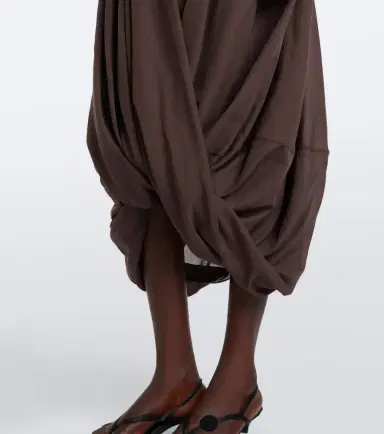 TOTEME Cotton-blend jersey midi skirt | Thumbnail 3