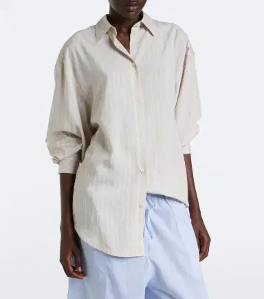 TOTEME Striped oversized poplin shirt | Thumbnail 6 TOTEME Striped oversized poplin shirt | Thumbnail 6