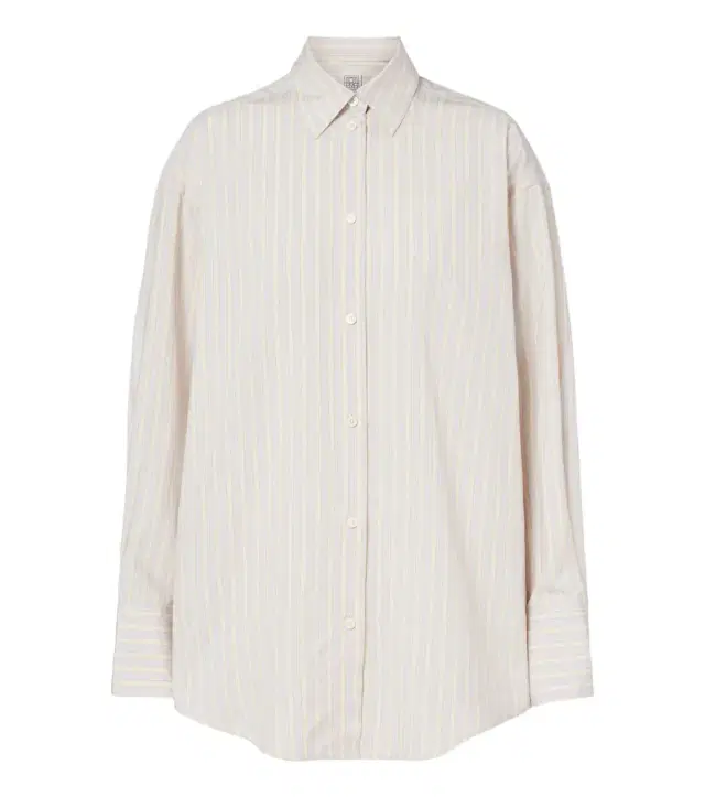 Toteme Striped oversized poplin shirt