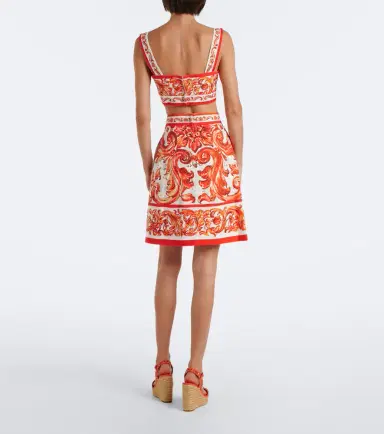 Dolce & Gabbana Majolica cotton and linen-blend miniskirt | Thumbnail 4 Dolce & Gabbana Majolica cotton and linen-blend miniskirt | Thumbnail 4