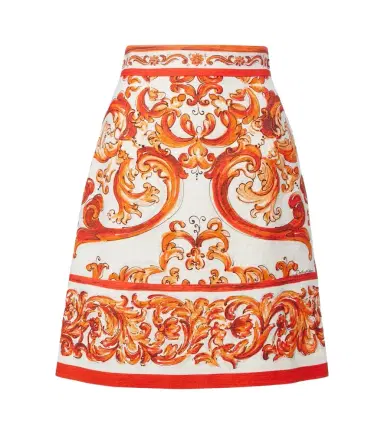 Dolce & Gabbana Majolica cotton and linen-blend miniskirt | Thumbnail 1 Dolce & Gabbana Majolica cotton and linen-blend miniskirt | Thumbnail 1
