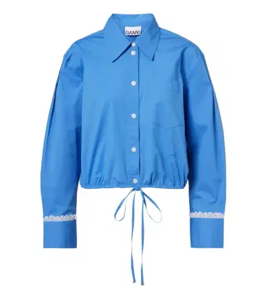 Ganni Cotton-blend shirt | Thumbnail 1 Ganni Cotton-blend shirt | Thumbnail 1
