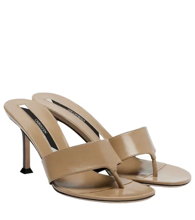 Christen Helix leather thong sandals